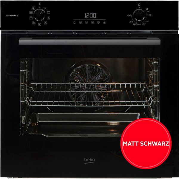 BEKO Backofen BCBIS17300B, mit 1-fach-Teleskopauszug, Hydrolyse, Dampf für knusprige Kruste & fluffiges Inneres dank SteamAdd