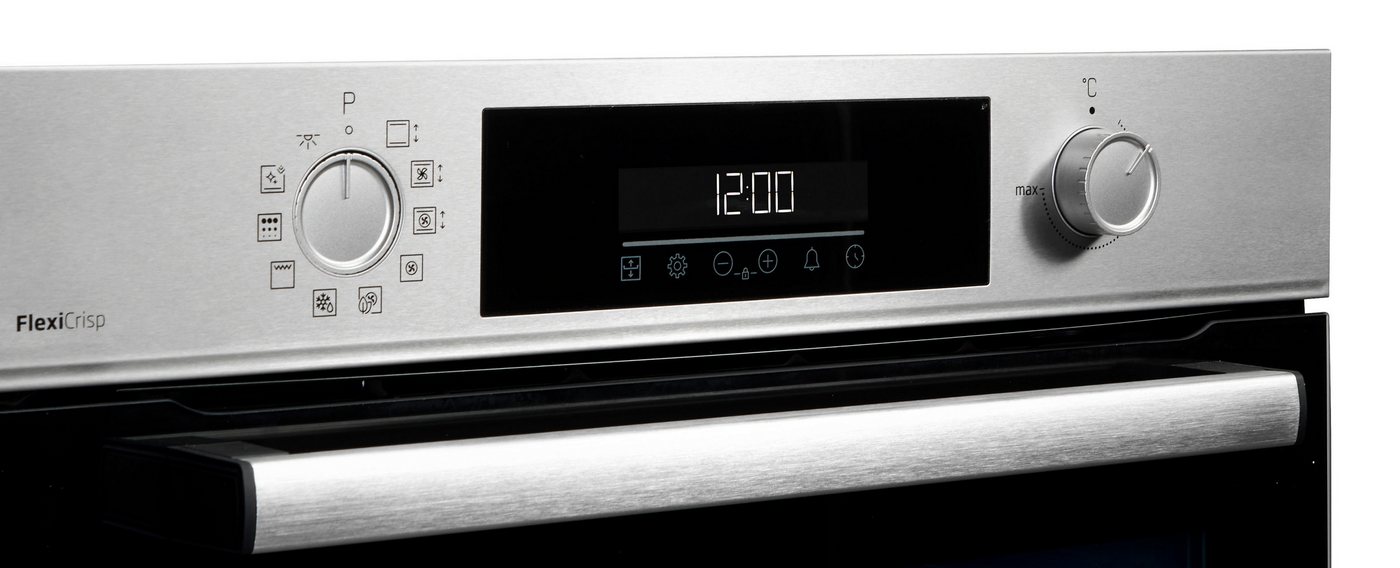BEKO Backofen-Set BBSM12320XMPEF, mit 1-fach-Teleskopauszug, Pyrolyse-Selbstreinigung, FlexiCrisp – Knusprige Perfektion ohne Verschieben des Blechs – Bild 5 von 5