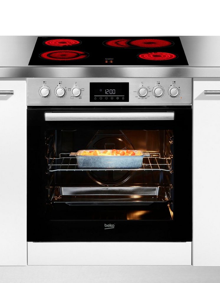 BEKO Elektro-Herd-Set BBUC1132T0X, Hydrolyse, Klassisches Herd-Set mit komfortabler Backofenfunktion – Bild 4 von 5