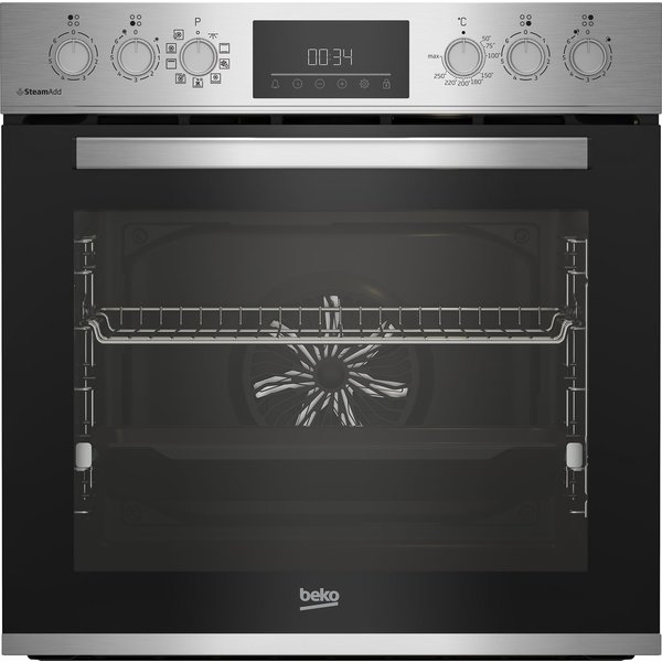 BEKO Elektro-Herd-Set BBUMA1132, mit 1-fach-Teleskopauszug, SteamShine, Knusprige Ergebnisse mit wenig Fett mit der AirFry-Funktion
