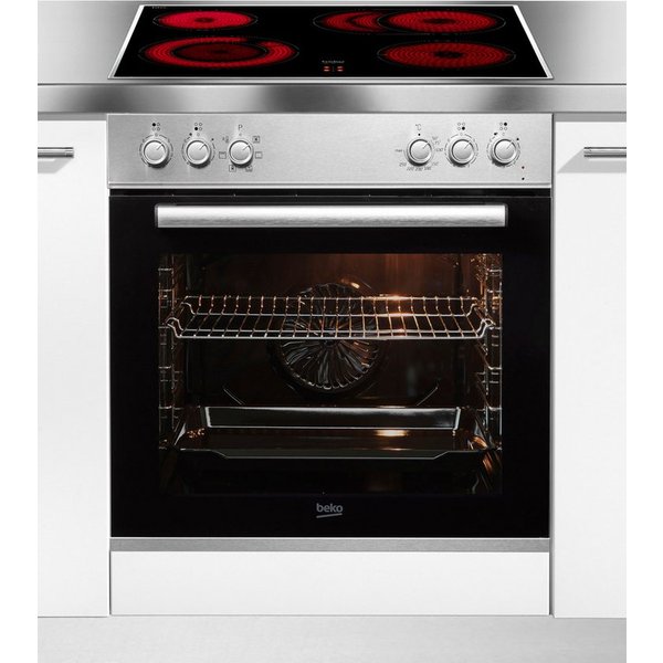 BEKO Elektro-Herd-Set Einbauherd-Set BBUE12020X, mit Teleskopauszug nachrüstbar, Hydrolyse, Gleichmäßige Heißluft für perfekte Ergebnisse dank Aeroperfect