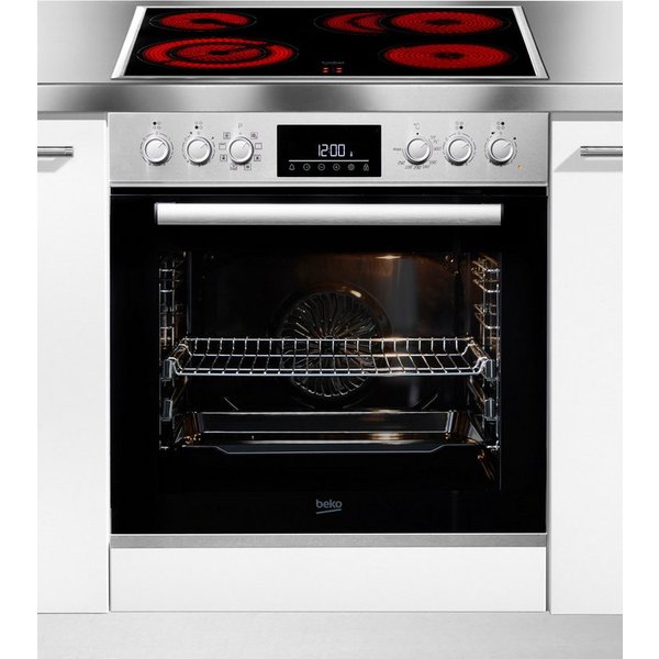 BEKO Elektro-Herd-Set Einbauherd-Set BBUM12322X, mit 2-fach-Teleskopauszug, Hydrolyse, Gleichmäßige Heißluft für perfekte Ergebnisse dank Aeroperfect