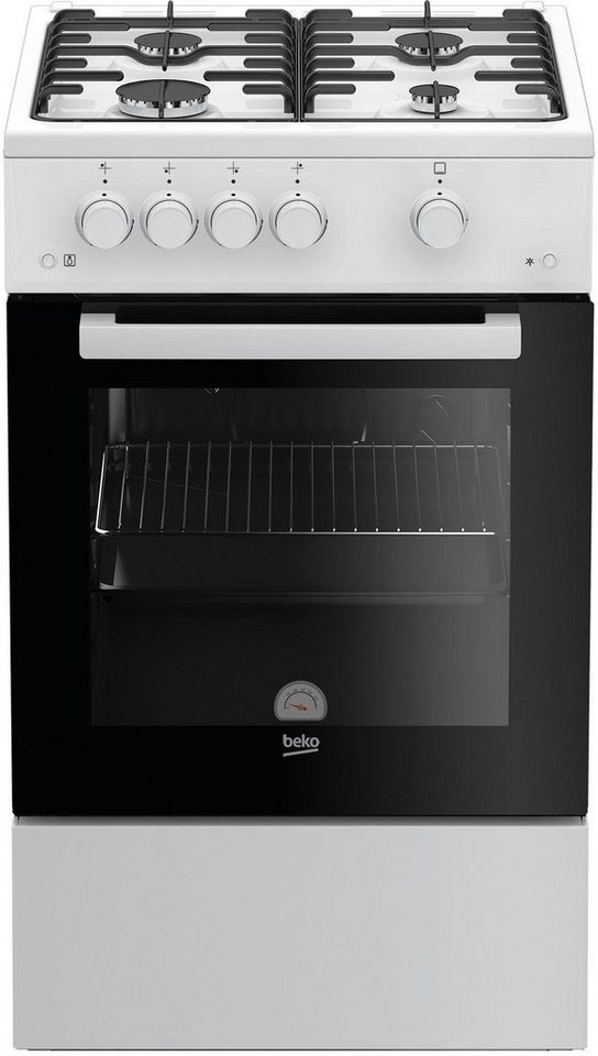 BEKO Gas-Standherd FSG52010FW, Herausnehmbares Innenglas – für eine besonders einfache Reinigung – Bild 5 von 5
