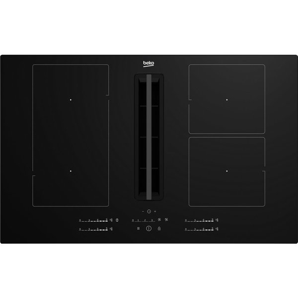 BEKO Kochfeld mit Dunstabzug bPRO 700 HIXI84700UF, IndyFlex® Kochzonen mit leisem, integriertem Muldenlüfter
