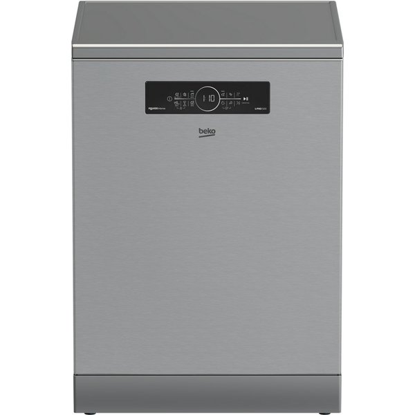 BEKO Standgeschirrspüler BDFN36541XP, 8,9 l, 15 Maßgedecke, Doppelt gut organisiert – inklusive Besteckschublade und Besteckkorb