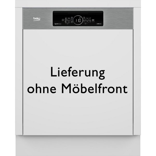 BEKO teilintegrierbarer Geschirrspüler BDSN36550XP, 8,9 l, 15 Maßgedecke, Doppelt gut organisiert – inklusive Besteckschublade und Besteckkorb