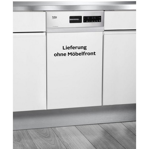 BEKO teilintegrierbarer Geschirrspüler DSS28021X, 11 Maßgedecke, Doppelt gut organisiert – inklusive Besteckschublade und Besteckkorb