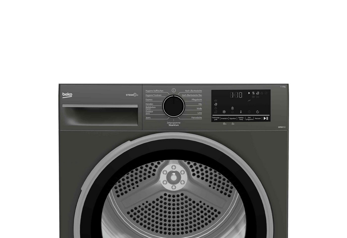 BEKO Wärmepumpentrockner BMG5TD6821R, Trommelinnenbeleuchtung, Knitterschutz, Reversierende Trommel – Bild 4 von 5
