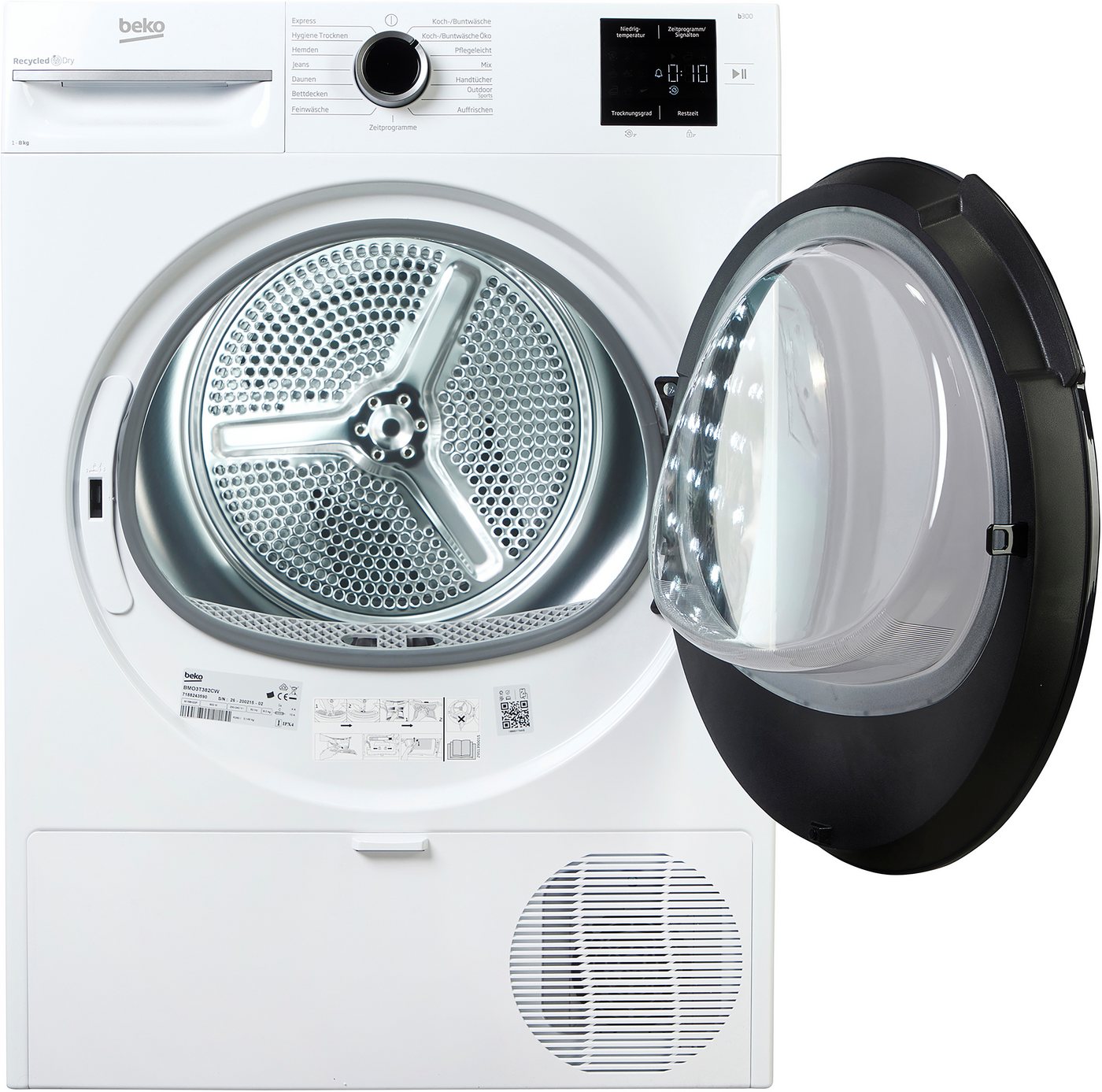 BEKO Wärmepumpentrockner BMO3T382CW, AquaWave Schontrommel für besonders schonendes Trocknen – Bild 3 von 5