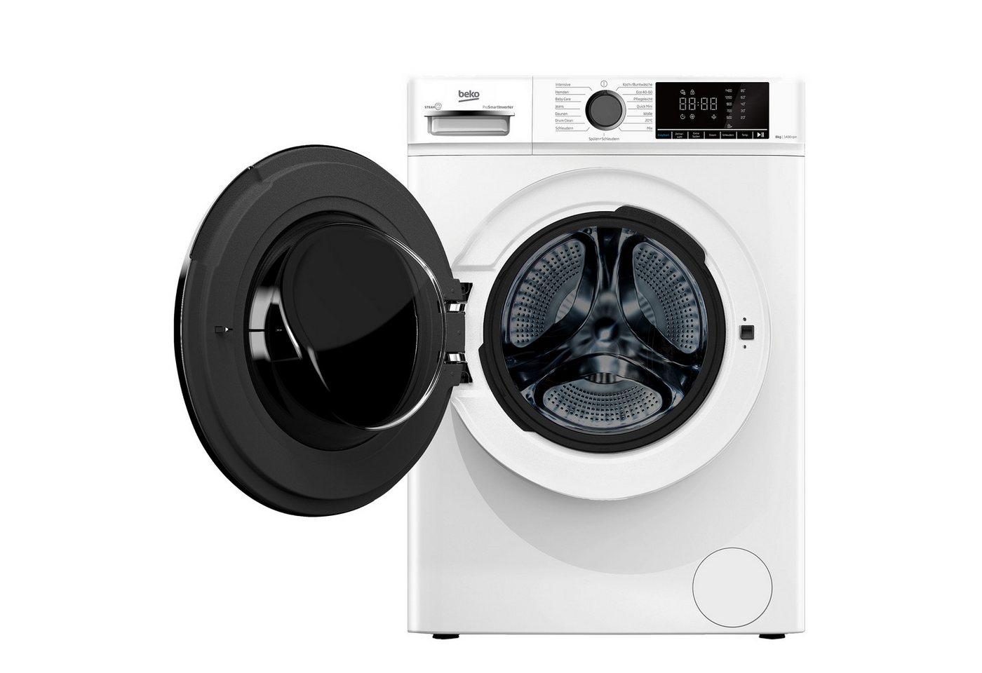 BEKO Waschmaschine BM3WFOE741PSA, 7 kg, 1400 U/min, SteamCure, AddXtra-Nachlegefunktion, Kindersicherung – Bild 2 von 5