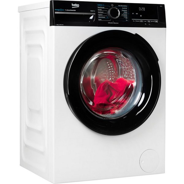BEKO Waschmaschine BM3WFU4841W, 8 kg, 1400 U/min, Waschen mit EnergySpin: Bis zu 35 % Energie sparen – nicht nur in Eco