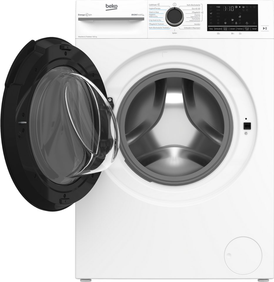 BEKO Waschtrockner BDFT4104A20C, 10 kg, 6 kg, 1400 U/min, SteamCure, Hygiene Therapy, ProSmart Inverter Motor – Bild 2 von 5
