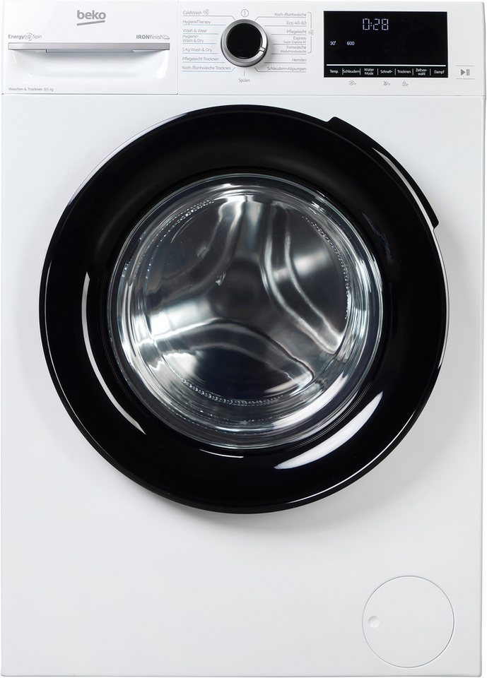 BEKO Waschtrockner BM3DT4844W1, 8 kg, 5 kg, 1400 U/min, Waschen & Trocknen in einem: 8 kg / 5 kg, Dampffunktion – Bild 3 von 5