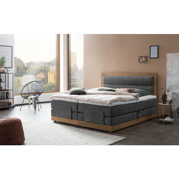 Belanoti Boxspringbett MODELA (Boxspringbett 180x200 elektrisch verstellbar Bett 180x200 mit Motor, 7-Zonen Taschenfederkern Matratze inklusive Visco Topper), i