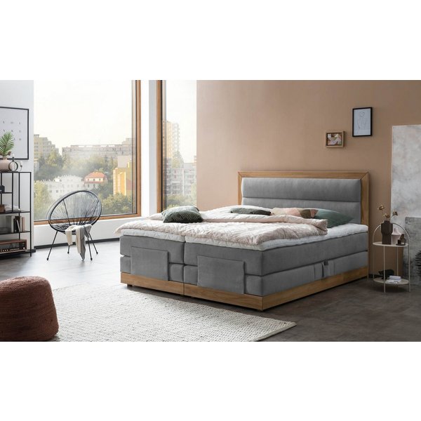 Belanoti Boxspringbett MODELA (Boxspringbett 180x200 elektrisch verstellbar Bett 180x200 mit Motor, 7-Zonen Taschenfederkern Matratze inklusive Visco Topper), i