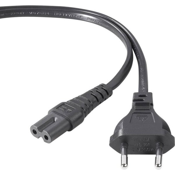 Belkin Laptop Netzkabel 2-polig Anschlusskabel Stromkabel Notebook Netzteil Netzkabel, (1.8 cm), Netzteil Kabel Eurostecker Stromversorgung Anschlusskabel Strom