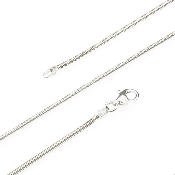 Bella Carina Silberkette Silberkette Schlangenkette 1,3 mm 925 Silber, 925 Sterling Silber