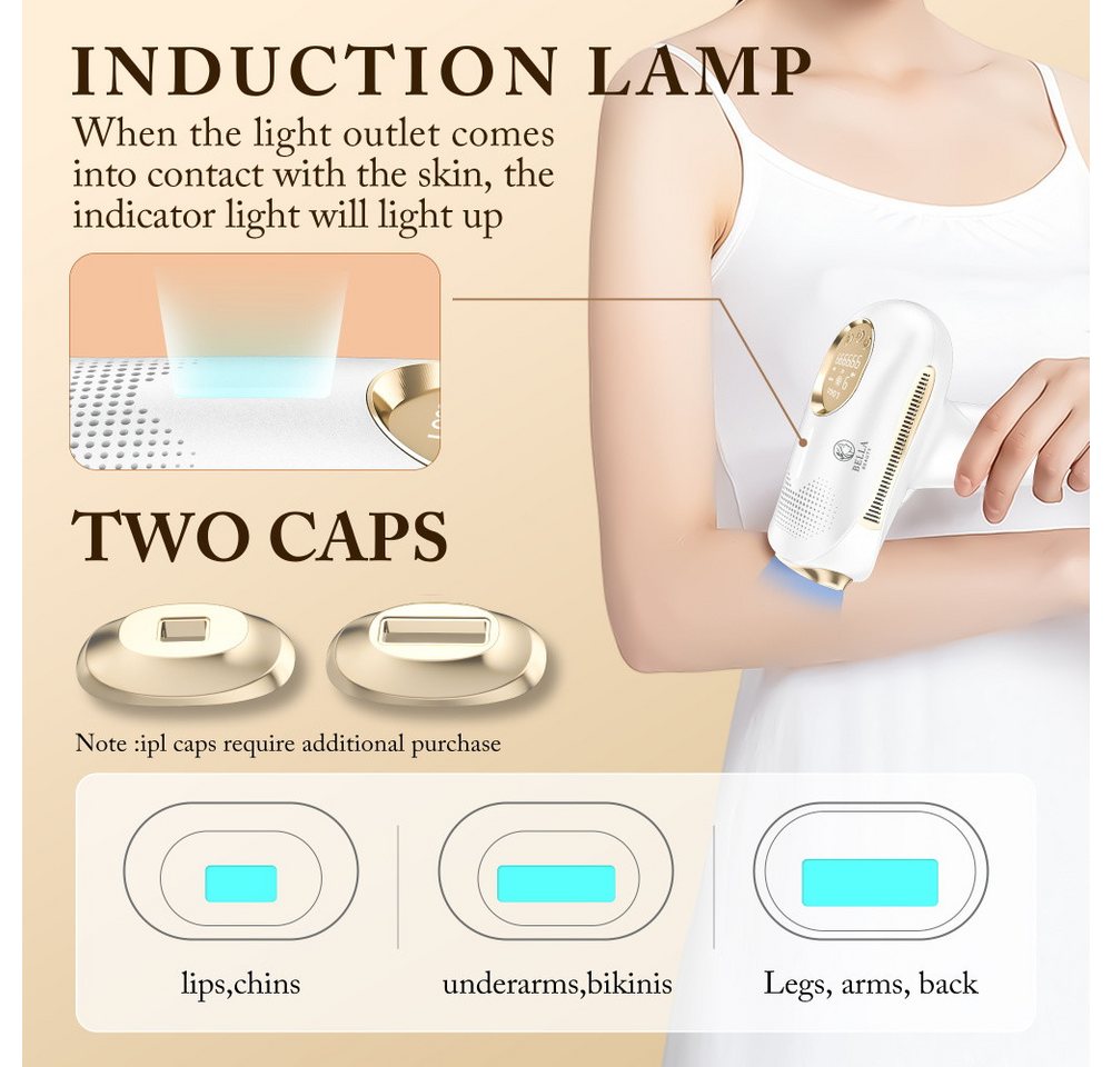 BELLABEAUTY IPL-Haarentferner IPL Laser, IPL Haarentfernungsgerät, Haarlosy, IPL mit Kühlfunktion, 999,999 Lichtimpulse, Laser für Frauen, Damengeschenk, Lumea  – Bild 5 von 5