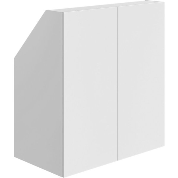Bellamio Regal Aland Dachschrägenregal mit 45°-Winkel, Regal für Dachschrägen, Weiß, 90 cm breit mit 2 Türen, verfügbar mit & ohne Türen