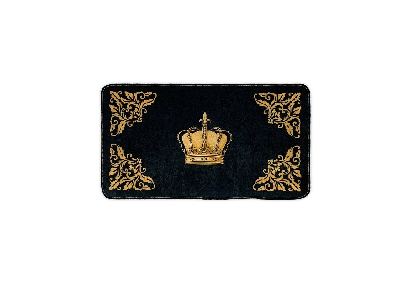 Belle Arti Badematte Luxus Badvorleger Duschvorleger Badteppich Antirutsch schwarz gold, rutschhemmend, antirutsch, fußbodenheizunggeeignet, strapazierfähig, ru – Bild 2 von 3