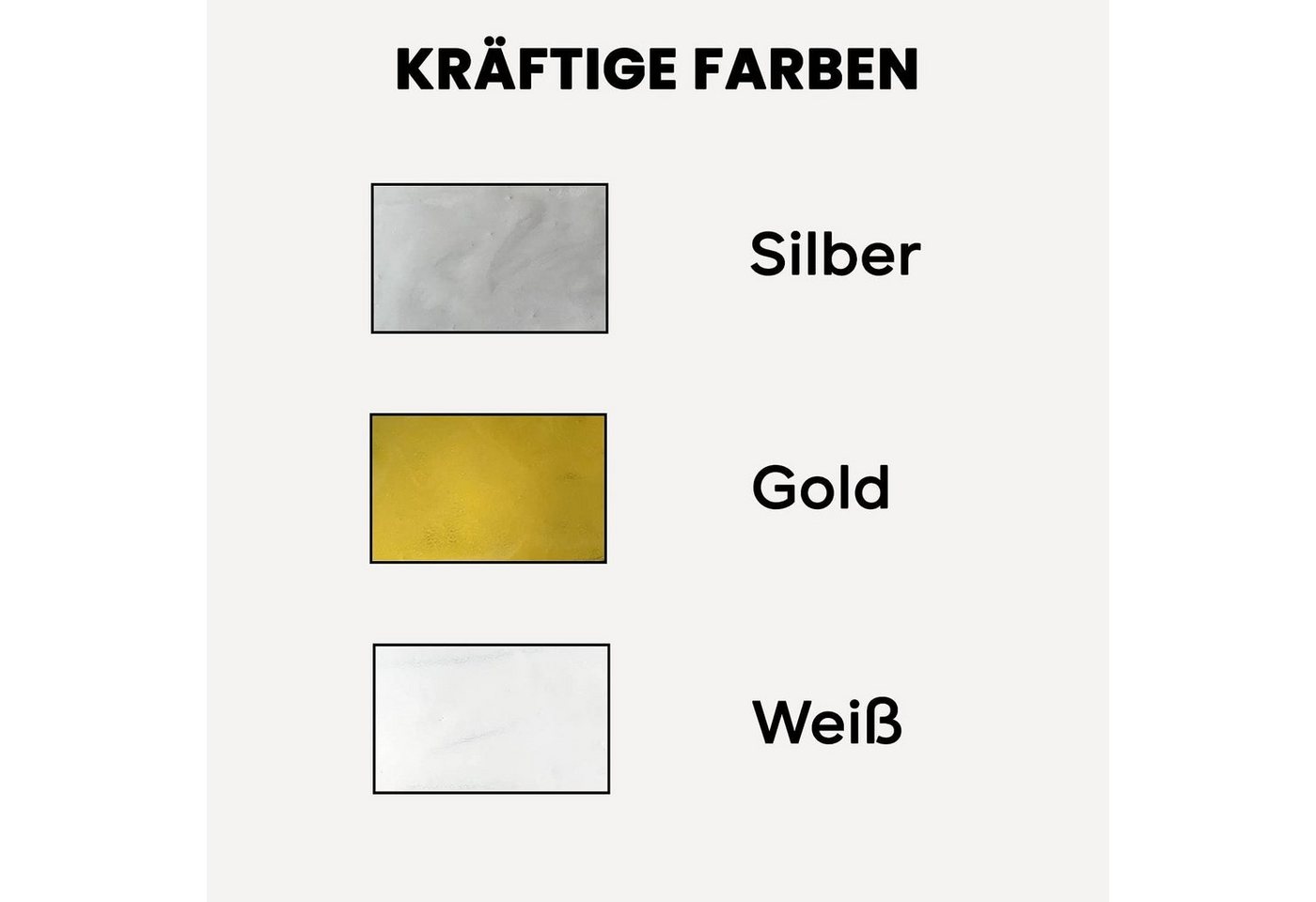 Belmique Malkreide Kreidemarker, (3er Pack, 4-tlg., Ideal als Kreidestifte, Tafelstifte, Folienstifte, Fensterstifte), Gold, Silber, Weiß - Abwischbar auf glatt – Bild 2 von 5