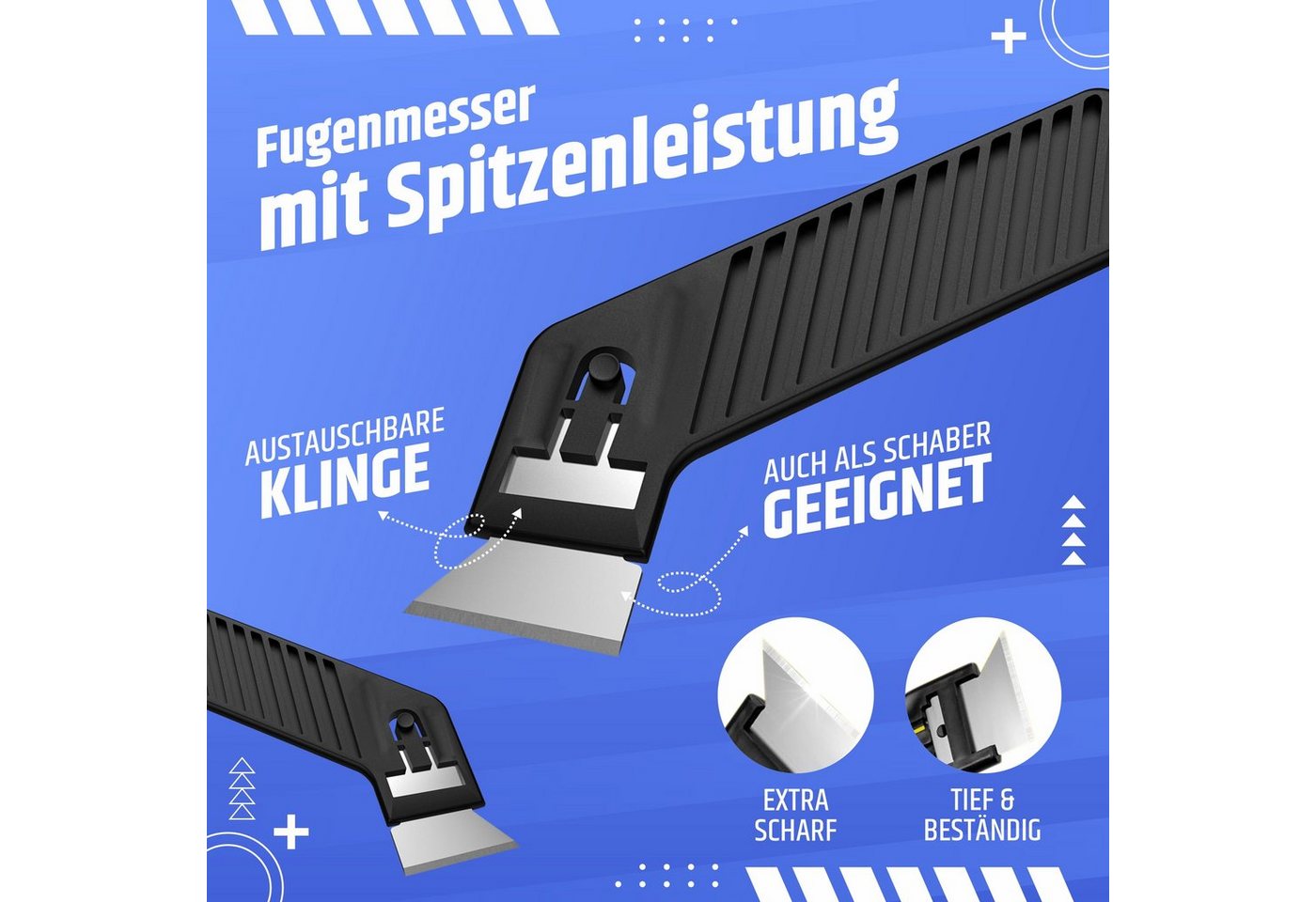 Belmique Multitool 15er Set Silikonentferner - Fugenentfernung und Erneuerung, (15 St) – Bild 4 von 5