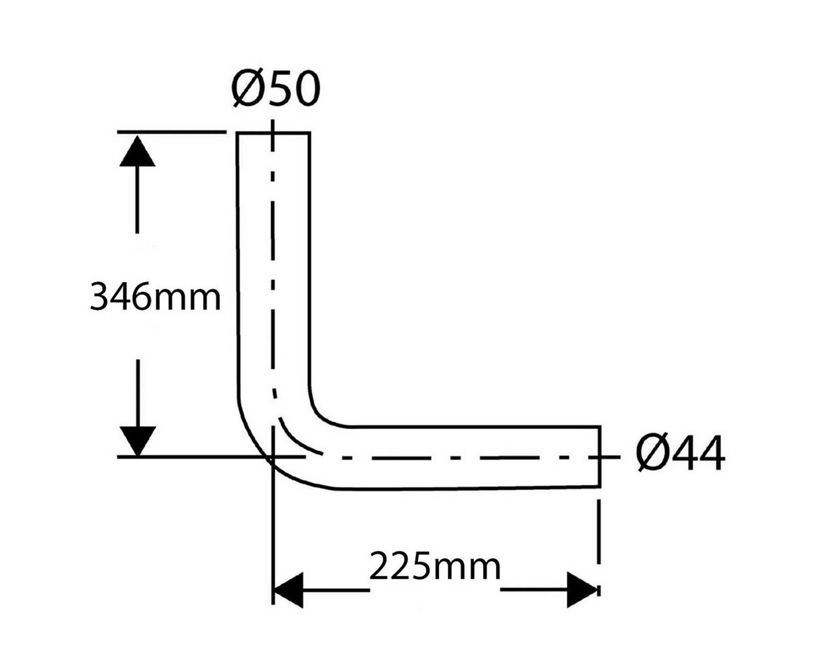 Belvit Spülkasten BV-SR1006, einzel, 1 St., Belvit Topazio Spülrohrbogen Anschlussbogen Bahama Beige 90 Grad – Bild 2 von 2