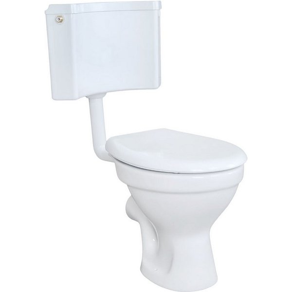 Belvit Tiefspül-WC BV-SW5001+BV-AP2001-SET, Belvit Stand WC Set Weiß mit waagerechtem Abgang, Softclose WC