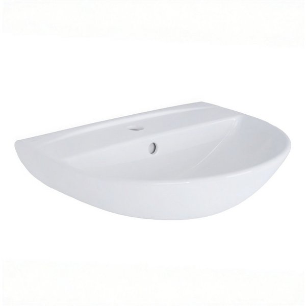 Belvit Waschbecken BV-WB8201 (einzel, 1-St), Belvit Tulpen Keramik Waschbecken 60cm