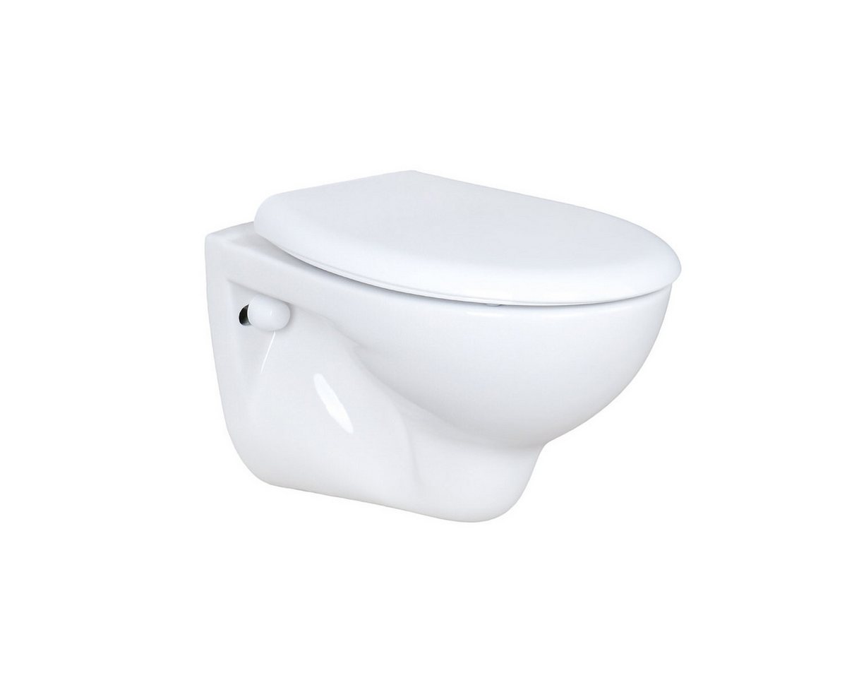Belvit WC-Komplettset mit Vorwandelement, WC (Softclose-Sitz) & Betätigungsplatte, vormontiertes Vorwandelement (höhenverstellbar), (selbsttragendes System 1-St – Bild 2 von 5