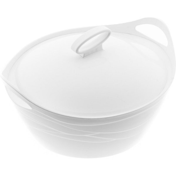 BEM Servierschüssel Thermobehälter, Edelstahl, (Warmhaltebehälter Thermos Essensbehälter Thermobox für Essen, 2-tlg), Thermoschüssel mit Deckel praktisch in 3 G