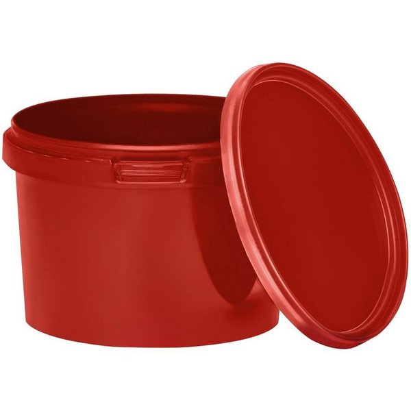 BENBOW Aufbewahrungssystem Eimer mit Deckel 30 20 10 1 0,5 L Rot Lebensmittelecht Eimer, Polypropylen - Lebensmittelecht, Geschmacksneutral, Auslaufsicher, (1-t