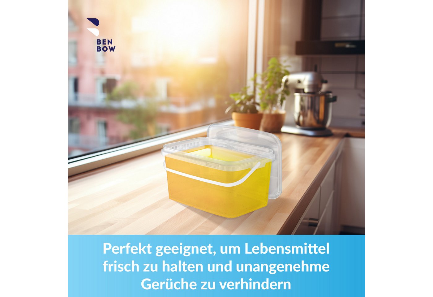 BENBOW Aufbewahrungssystem Rechteckiger Eimer mit Deckel 5l transparent - lebensmittelecht - leer, Polypropylen - Lebensmittelecht, Geschmacksneutral, Auslaufsi – Bild 3 von 5