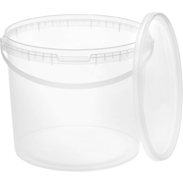 BENBOW Putzeimer Eimer mit Deckel 30 20 10 5 3 1 0,5 L Viele Farben Lebensmittelecht, (1-tlg., PZH-, BRC- und DIN-ISO-zertifiziert), für Lebensmittel, Farben, C