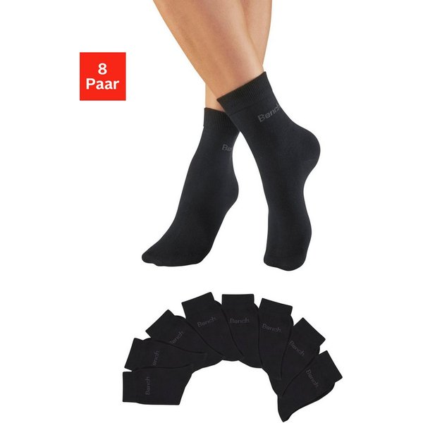 Bench. Basicsocken Damen Logosocken (Packung, 8-Paar, Gr. 35-38 bis 39-42) klassisch mit Baumwolle