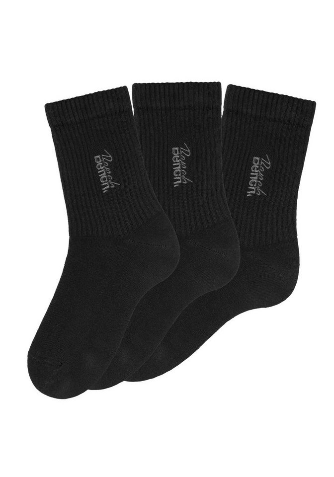 Bench. Basicsocken Damensocken hochgeripptes Bündchen (Packung, 3-Paar, Gr. 35-38 bis 39-42) mit Bench Logo Stickerei – Bild 2 von 5