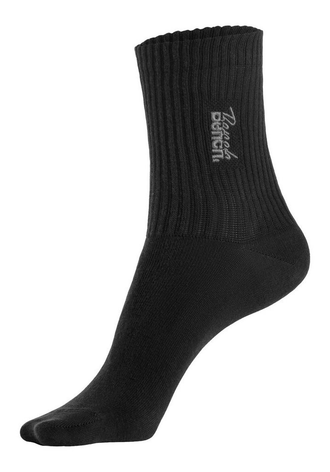 Bench. Basicsocken Damensocken hochgeripptes Bündchen (Packung, 3-Paar, Gr. 35-38 bis 39-42) mit Bench Logo Stickerei – Bild 4 von 5