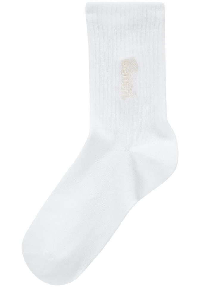 Bench. Basicsocken Damensocken hochgeripptes Bündchen (Packung, 3-Paar, Gr. 35-38 bis 39-42) mit Bench Logo Stickerei – Bild 5 von 5