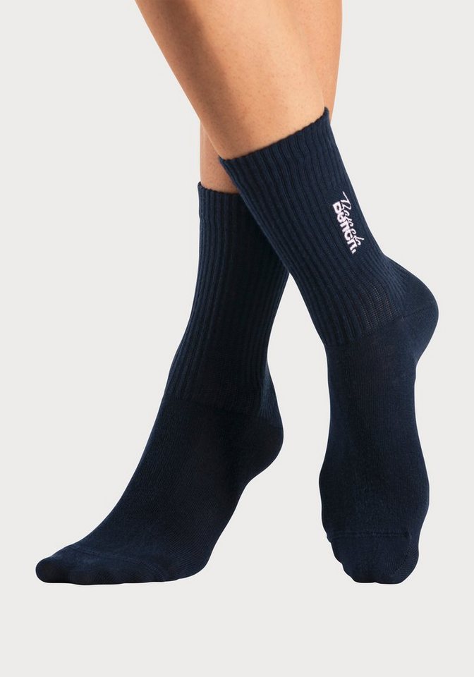 Bench. Basicsocken Damensocken hochgeripptes Bündchen (Packung, 3-Paar, Gr. 35-38 bis 39-42) mit Bench Logo Stickerei – Bild 3 von 5