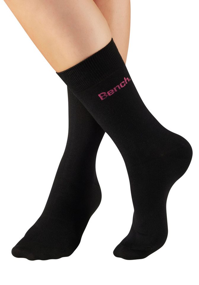 Bench. Basicsocken Herrensocken für Beruf und Freizeit (Packung, 6-Paar, Gr. 39-42 bis 47-48) mit farbigem kleinen Markenlogo – Bild 3 von 5