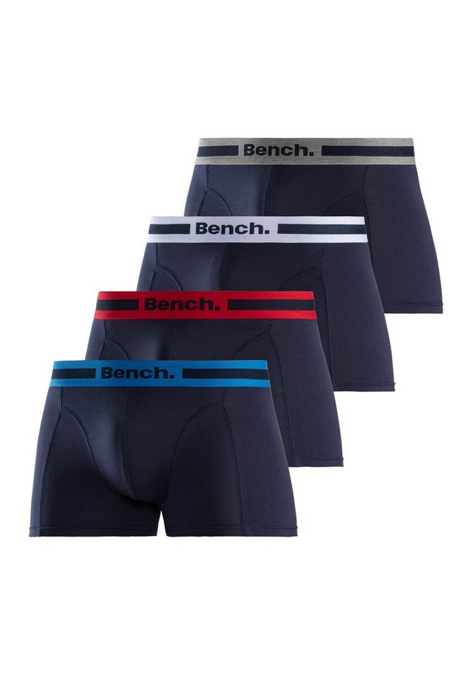 Bench. Boxer Boxershorts für Herren (Packung, 4-St) Unterhosen mit Overlock-Nähten vorn – Bild 2 von 5