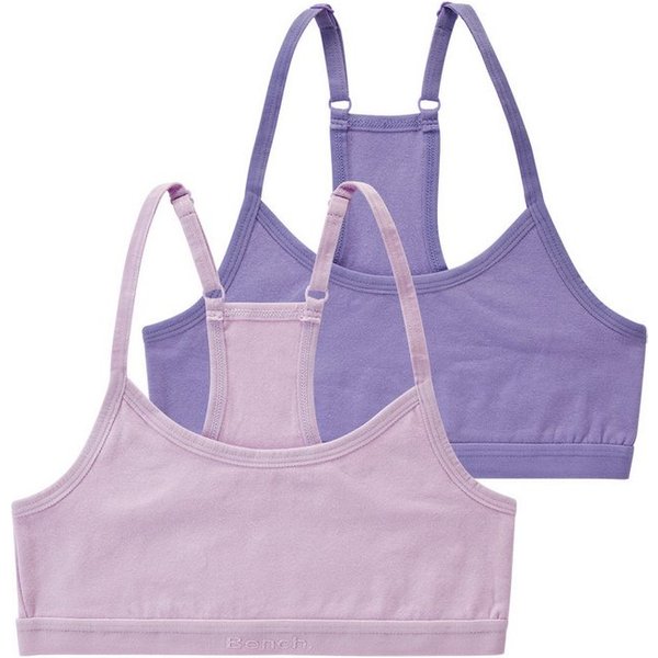 Bench. Bustier (Packung, 2-tlg) Bündchen mit Logostickerei, Racerback, verstellbare Träger