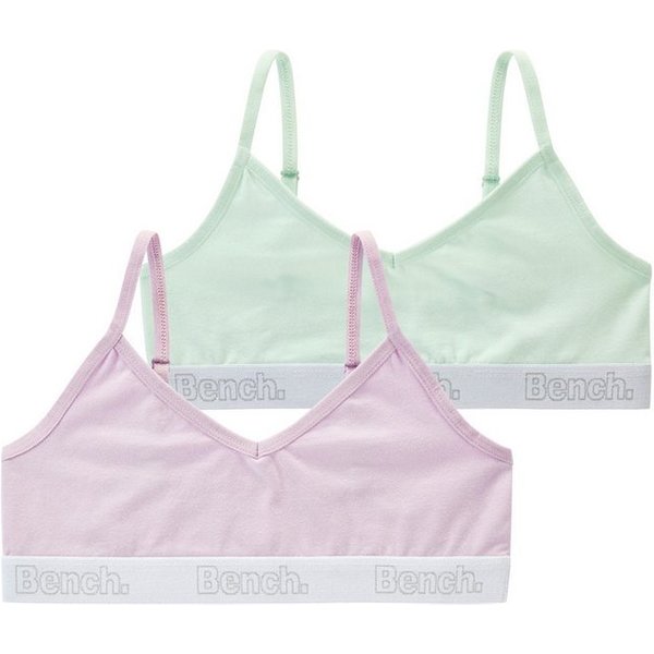 Bench. Bustier (Packung, 2-tlg) Bündchen mit Logoschriftzug, verstellbare Träger