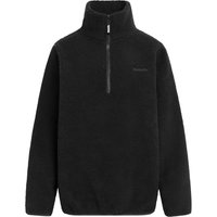 BENCH Damen Pullover mit Reißverschlusss (Schwarz, XL)