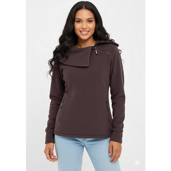 Bench. Fleecepullover APRILLE warmes, tailliertes Fleeceshirt mit Troyerkragen und Seitentaschen