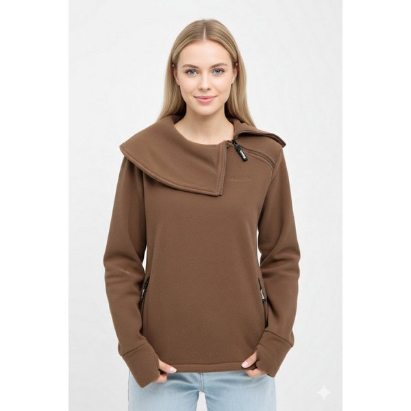 Bench. Fleecepullover APRILLE warmes, tailliertes Fleeceshirt mit Troyerkragen und Seitentaschen