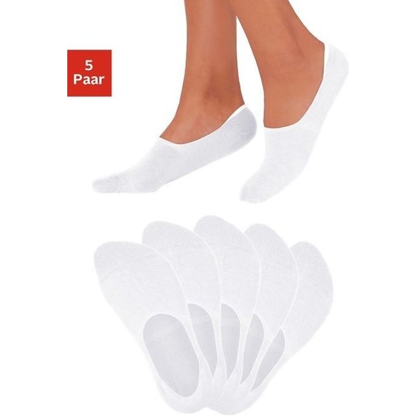 Bench. Füßlinge Damen Unsichtbare Sneaker Socken, (Packung, 5-Paar, No Show) für weit ausgeschnittene Schuhe, Loafers, Halbschuhen, Oxford-Schuhe