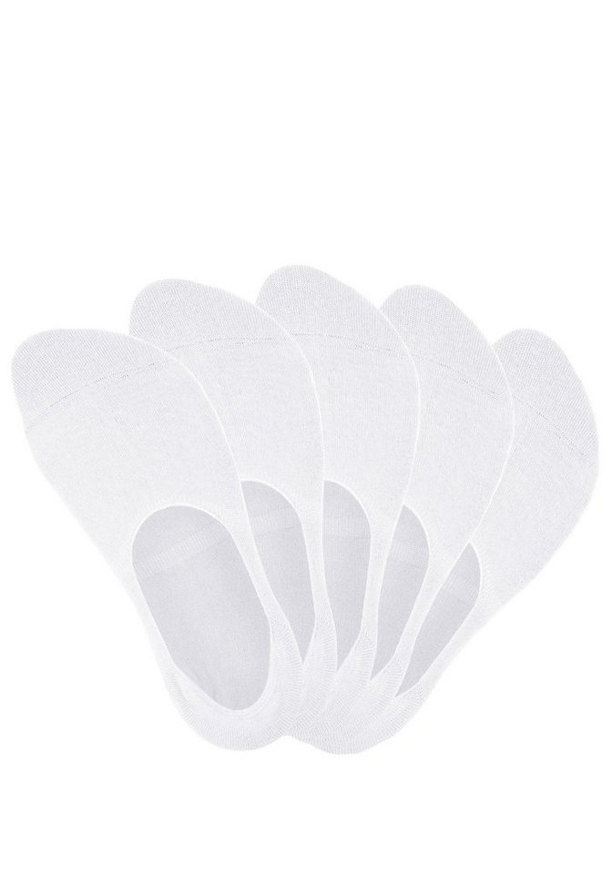 Bench. Füßlinge Damen Unsichtbare Sneaker Socken, (Packung, 5-Paar, No Show) für weit ausgeschnittene Schuhe, Loafers, Halbschuhen, Oxford-Schuhe – Bild 4 von 5