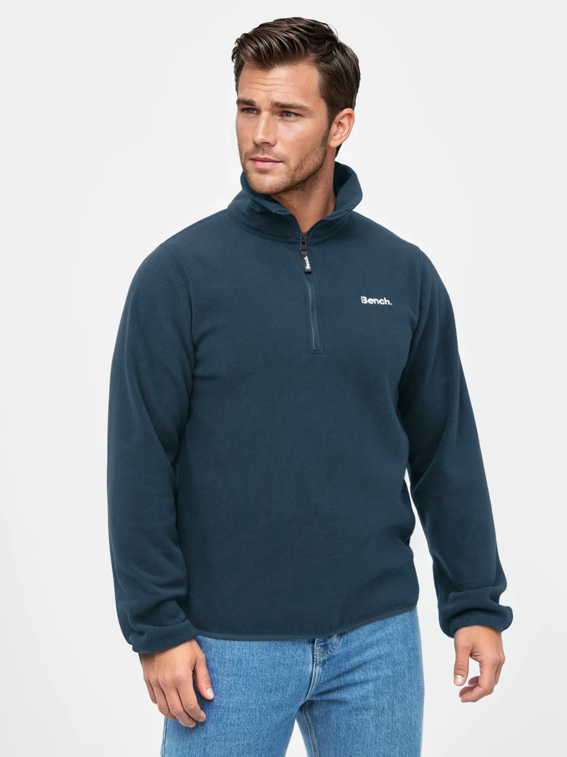 BENCH Herren Pullover mit Reißverschluss (Navy, XL) – Bild 2 von 4