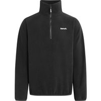 BENCH Herren Pullover mit Reißverschluss (Schwarz, XL)